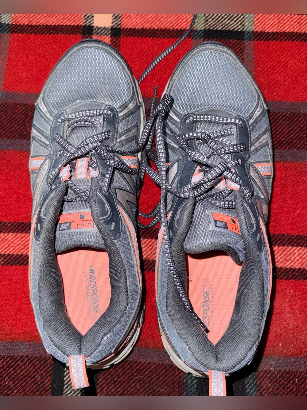 New Balance Women’s Gray and Coral Athletic Running Shoes